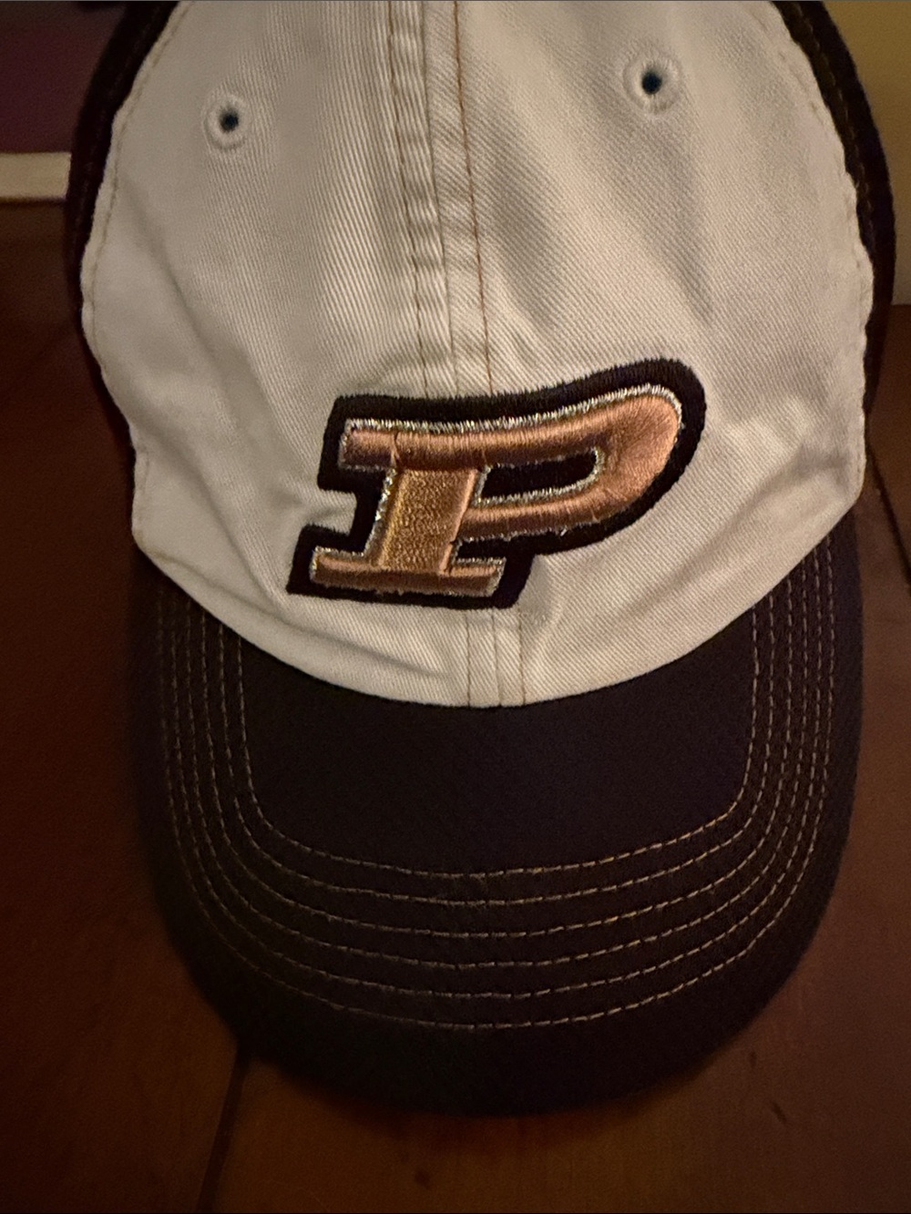 Purdue University Two-Tone Adjustable Cap - White & Black